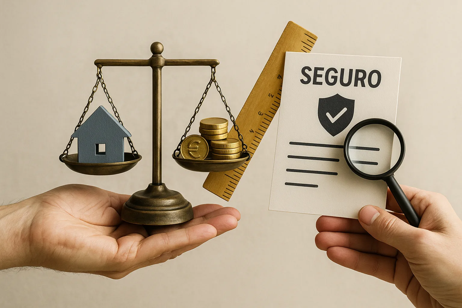 Representación de la regla proporcional del seguro entre valor asegurado y valor real