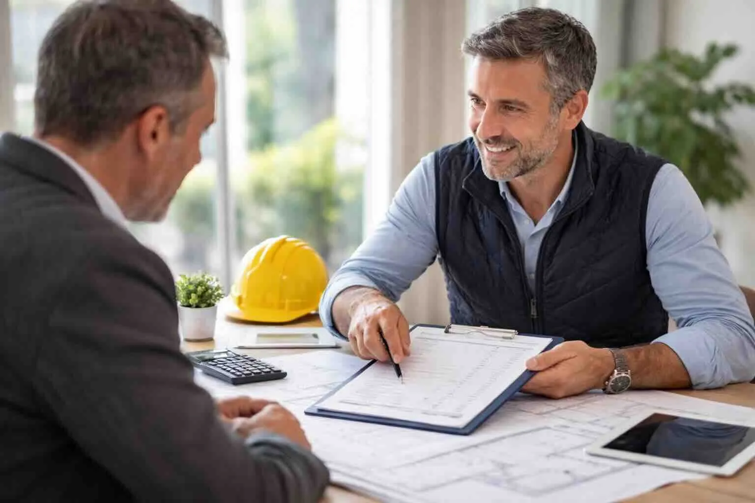 Reunión técnica para revisar una valoración de daños asegurados entre perito de parte y perito de seguro