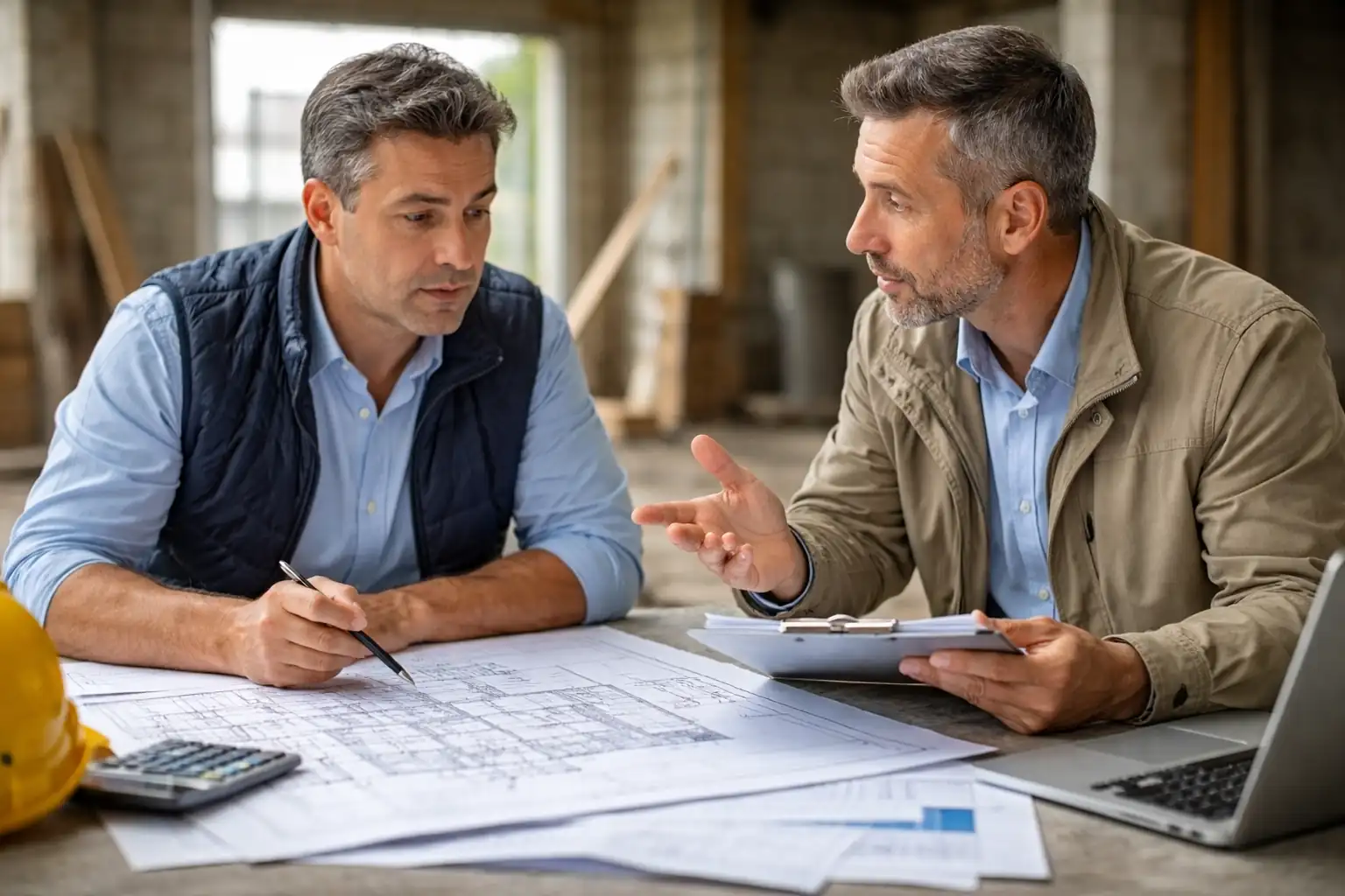 Peritos negociando una discrepancia entre continente y contenido