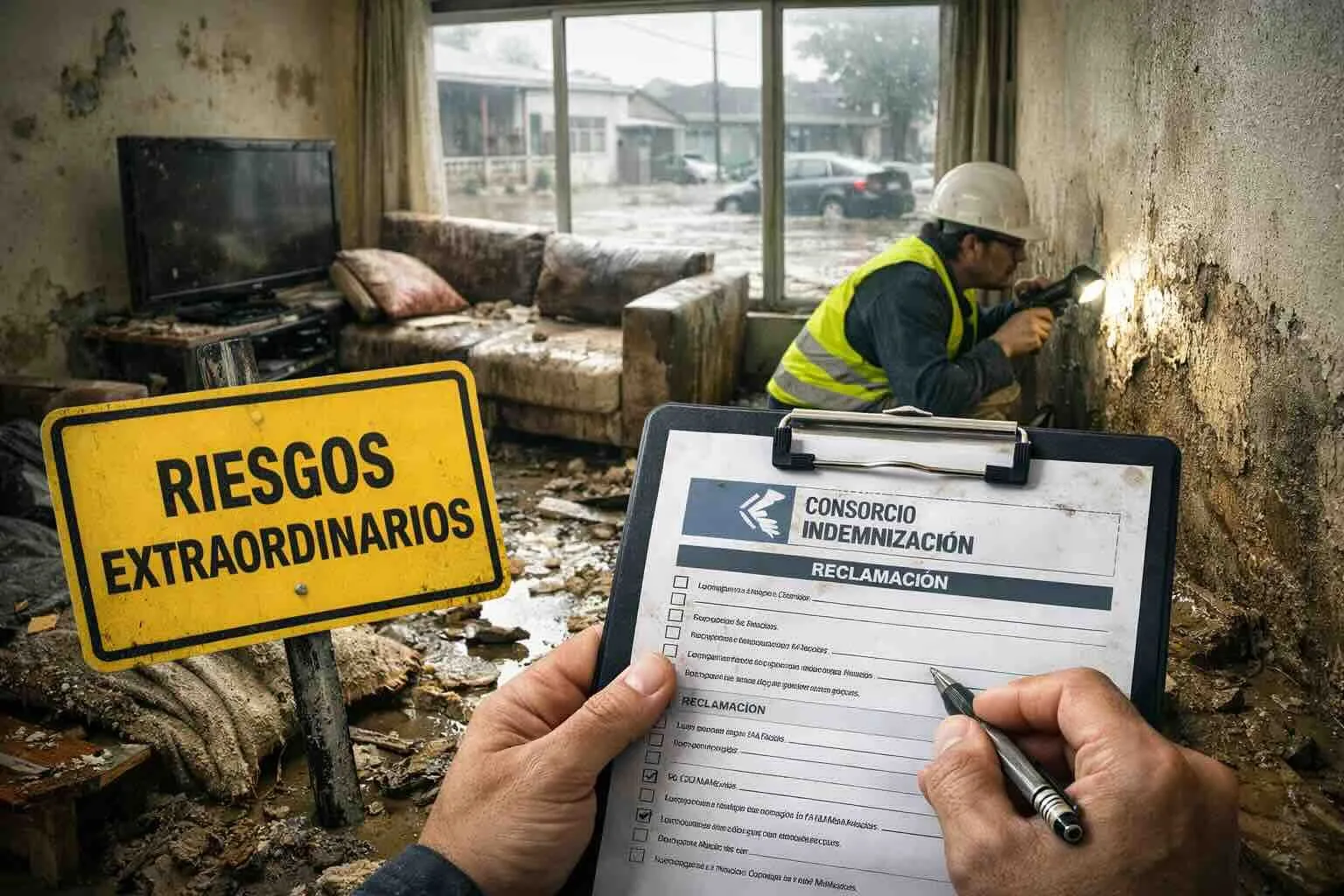 Reclamación por daños causados por riesgo extraordinario ante el Consorcio de Seguros