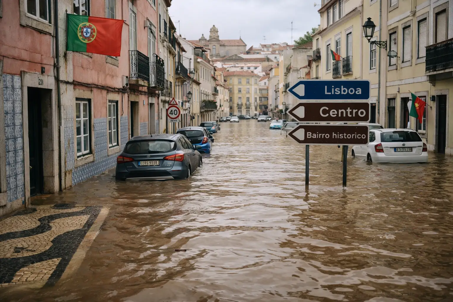Inundaciones en Portugal