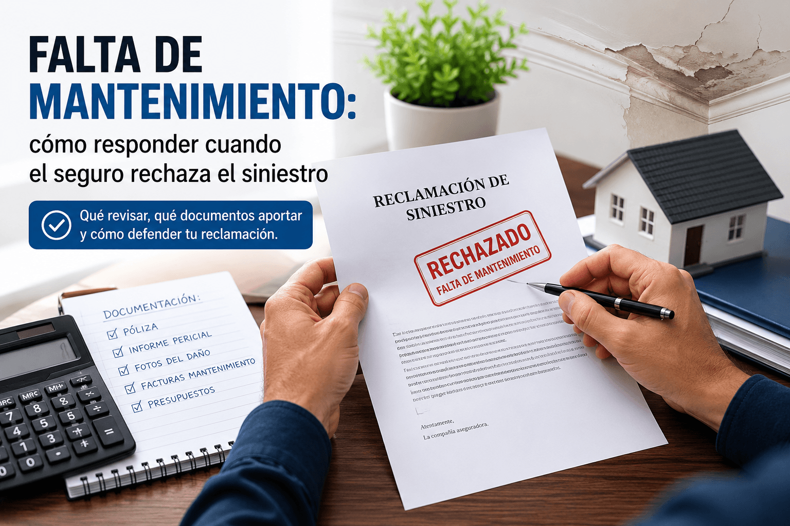 Rechazo for falta de mantenimiento.