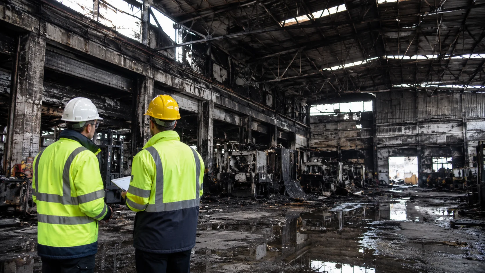 Incendio en nave industrial