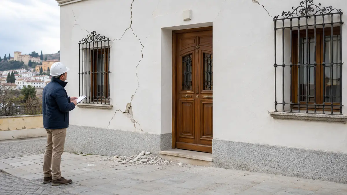 Fachada agríetada